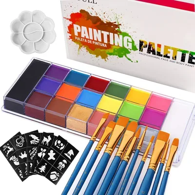 Kit de Pintura Facial y Corporal Profesional - 20 Colores a Base de Aceite