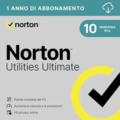 Norton Utilities Ultimate 2026 | 10 PC | 12 mesi - Miglior Prezzo