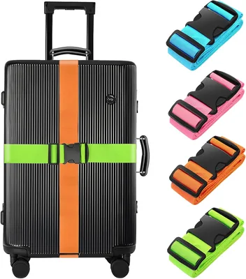 BILIONE Luggage Straps 4 Pack - 79" Long