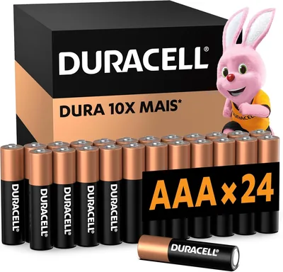 Duracell Pilhas Alcalinas AAA Palito - 24 Unidades com 16% de Desconto