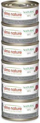 Almo Nature HFC Natural Megapack, Alimento Umido per Gatti - Tonno con Acciughe - 6 Lattine da 70g