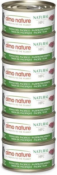Almo Nature HFC Natural Megapack Alimento Umido per Gatti - Tonno del Pacifico -(6 Lattine da 70 g)