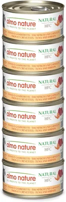 Almo Nature HFC Natural Megapack, Alimento Umido per Gatti - Tonno e Gamberetti - 6 Lattine da 70 g (99% Off)