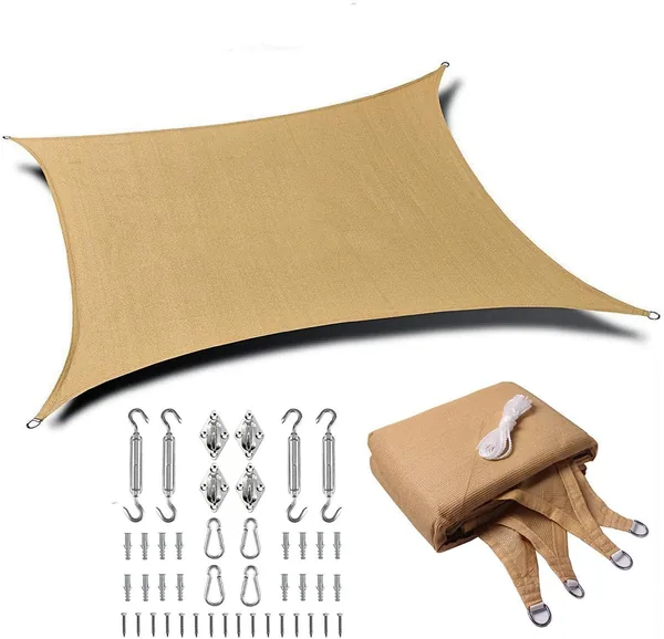 Sun Shade Sail Rectangle Awning 4x5m