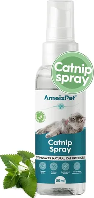 AmeizPet Catnip Spray for Cats, Scratching Spray, Transparent Behavioral and Kitten Spray, 50 ml (1.