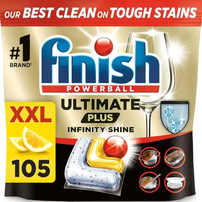Finish Ultimate Plus Infinity Shine Dishwasher Tablets Lemon 105