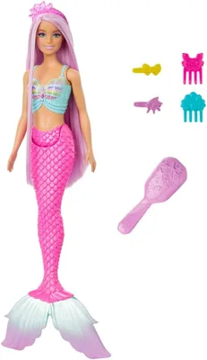 Barbie Mermaid Doll 7 Inch Pink Hair Accessories