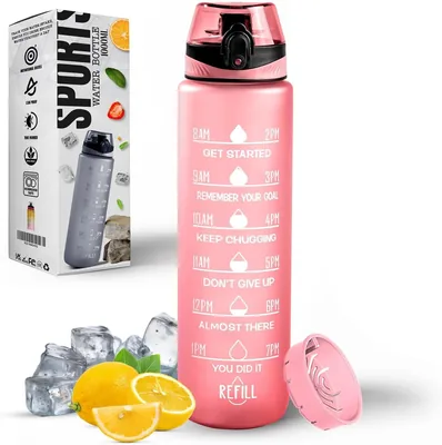 K-MART Water Bottle 1L - Time Markings