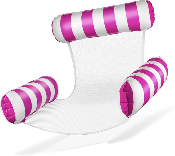 Balinco Air Matsch Pool, Inflatable Armstol, Vattenstol med Backrest och Armstolar, Svimmaarmstol, Poolarmstol, Deckstol