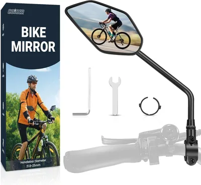 Rétroviseur COICER pour vélo électrique, scooter, côté gauche | Vision HD, rotatif 360°, pliable, surface miroir extra large