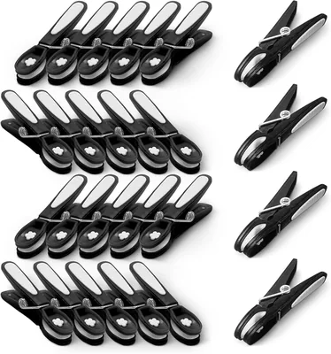 KEPLIN Clothes Pegs 24 Pack Black Best Deal