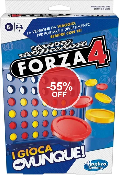 Forza 4, Gioco Portatile per 2 Giocatori, Viaggio Divertente per Bambini - Sconto 55% | Amazon