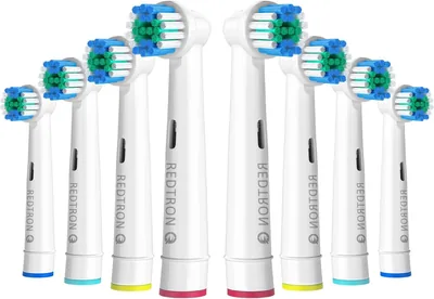 REDTRON Elektriska Tandborsterhuvud för Oral B (8 st), Professionella Elektriska Tandborsterhuvud för Precis Reinigung