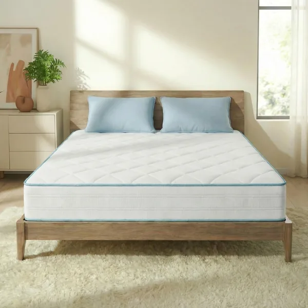 Sleephome Double Mattress 160 x 190 cm H 20 cm Pocket Springs and Memory Lite Vanilla