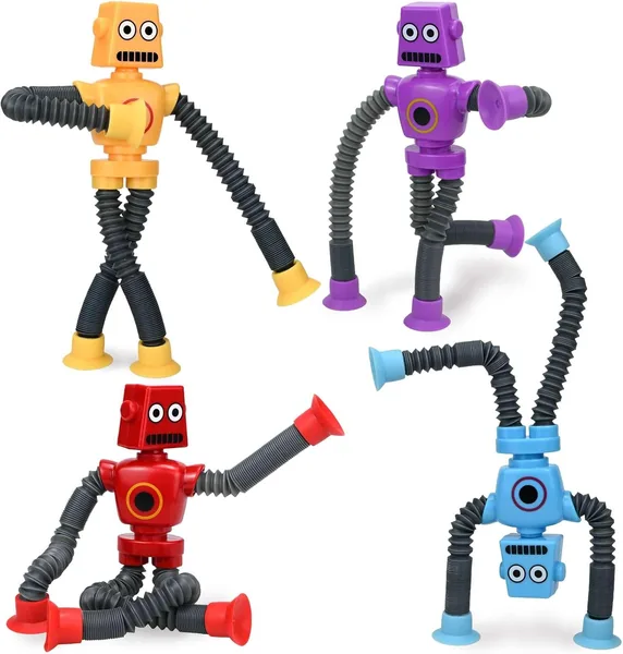 COLEGRY Pop Tubes Robot Fidget Toys (4 Pack)