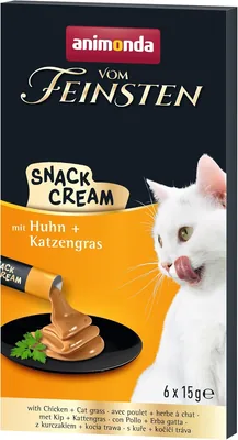 Animonda Vom Feinsten Adult Snack Cream Karma dla Kotów, Kurczak/Trawa - Najlepsza Cena