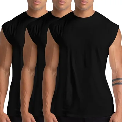 Holure - Paquete de Camisetas Sin Mangas para Hombre, 1/3/5 Unidades, para Entrenamiento y Musculatura