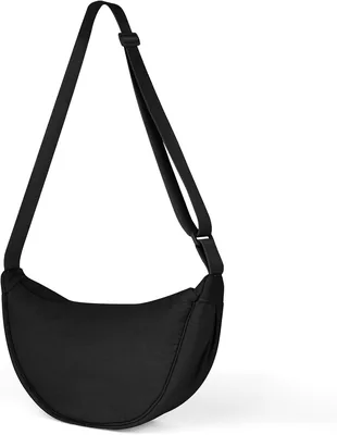 Aucuu Crescent Bag Nylon Dumpling Bag voor Vrouwen Hobo Tas Crossbody Tas met Aanpasbaar Riempje Casual Berichten Tas Solid Kleur