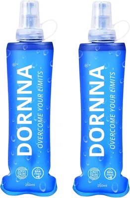 DORNNA® 2x1 Soft Bottle, BPA-fritt hydrationsfäsl, sportvattenbag, omhärligt, hög kvalitet vattenfäsl (250ml)