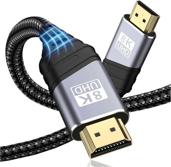 HDMI 2.1 Kabel 8K, 48Gbps High-Speed Display Kabel voor 8K@60Hz, 4K@120Hz en HDR
