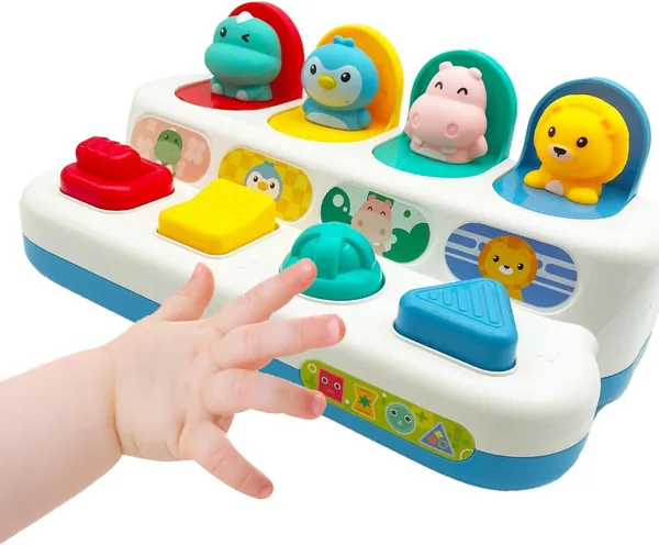Huanger Baby Interactive Pop Up Animals Toy