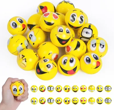 Ainiv Funny Face Squeeze Piłki Antystresowe, 20 szt