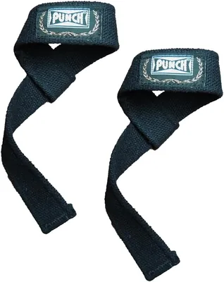 Punch Strap Musculação - Preto - Par - 100% Algodão - Tala Lifting, Power Lifiting, Levantamento De Peso - Unissex Melhor Oferta