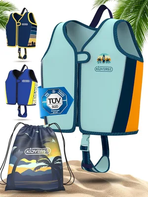 KIDVERSE Zwemvest voor Kinderen van 2-6 Jaar - Drijfvest voor Kinderen om te Leren Zwemmen - TÜV-gekeurd Zwemhulpmiddel vanaf €39.01