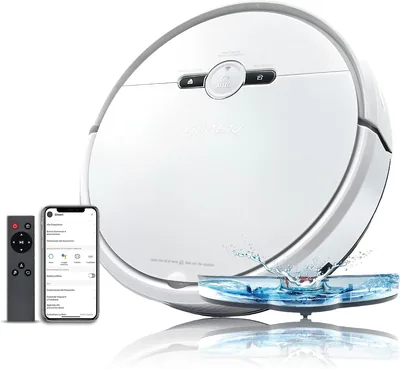 GIMERI Robot Vacuum Cleaner and Floor Mop Battery 4400 mAh WI-Fi Compatible Alexa Google, Dimensions