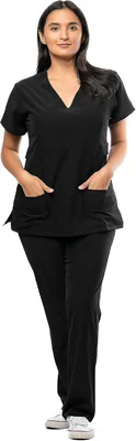 Uniformes Bárbara - Pijama Quirúrgica para Dama Corte Recto Stretch Antifluidos con Bolsillos en la Filipina Modelo Cruzada | Mejor Precio