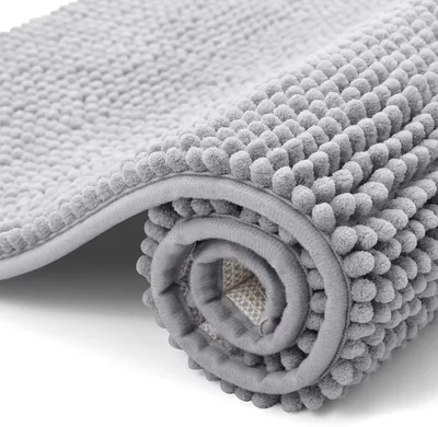 Kitinjoy Non Slip Chenille Bath Mat