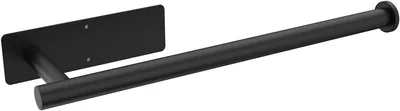 Ibergrif M34055B Keukenrolhouder met Kleefband Zonder Boor Staal Zwart | Zewa keuken