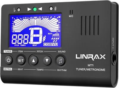 Linrax MT1 Métronome Tuner - 3 en 1 : Réglage Digital pour Guitare, Basse, Ukulele, Violon, Banjo et Saxophone (10% de réduction)