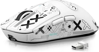 ماوس شارك الهجوم X3 فائق الخفة 49 جرام مع شريط، مستشعر PixArt PAW3395، BT/2.4G، 6 مستويات DPI قابلة للتعديل حتى 26000، 200 ساعة بطارية