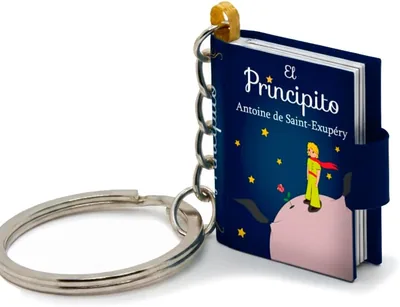 El Principito - Llavero de Libro Miniatura con Texto e Ilustraciones