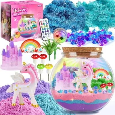 Unicorn Terrarium Kit - DIY Toy for Girls, Age- Suitable Gift, Best Deal