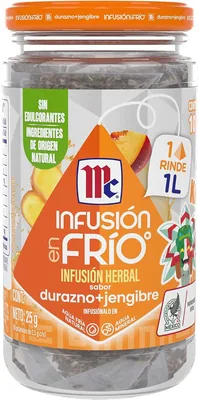 McCormick Infusión Herbal en Frío sabor Durazno-Jengibre 10 sobres - 65% Descuento