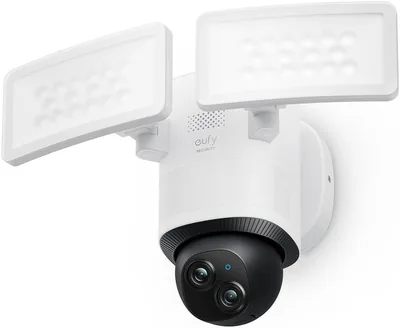 Caméra de sécurité Eufy E340 avec projecteur, rotation et inclinaison à 360°, Wi-Fi double bande et caméra double lentille - Meilleure offre