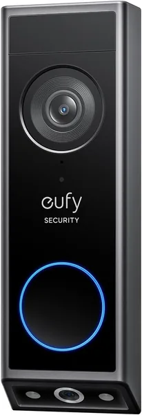 Caméra de porte d'entrée de sécurité Eufy E340 à double caméra avec reconnaissance de paquets, vision nocturne en couleur Full HD 2K, fonction filaire ou batterie - 39% de réduction