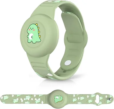 Kinderen Waterdichte Armband: Leuke Cartoon Ontwerp Aanpasbaar Verborgen Compatibel met Apple Air Tag Houder, Silicone Anti-Verlies GPS