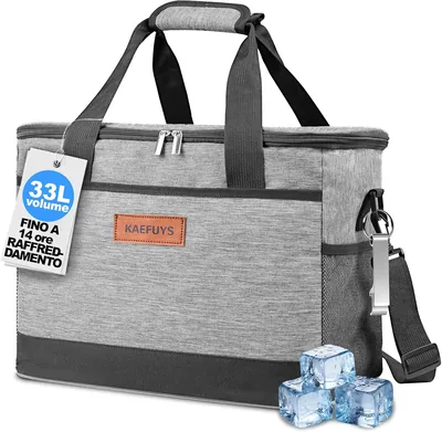 KAEFUYS 33L Borsa Termica da Pranzo con Manico e Isolamento Termico, Impermeabile, adatta per Campeggio e Picnic