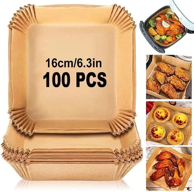 SKY-TOUCH 100 Pcs Air Fryer Disposable Paper Liners - 25% Off