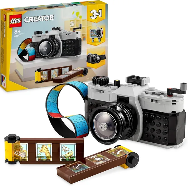 LEGO Creator Camera Retro 3in1: Fotocamera, TV e Decorazione, Sconto 35% - Prezzo Minimo Garantito