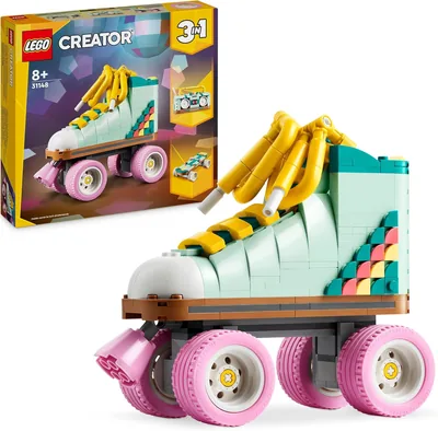 LEGO Creator 3in1 Retro Rollerskate Speelgoed - Transformeert naar een Mini Skateboard of Boom Box Radio, Creatief Cadeau voor 8+