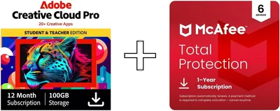 Adobe Creative Cloud + McAfee Total Protection Deal