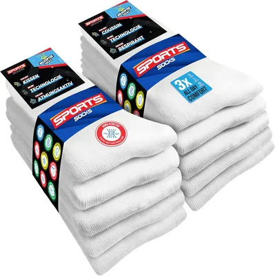 SOXCO 10 Paire de Chaussettes de Sport Rondes pour Hommes et Femmes - Meilleur Prix