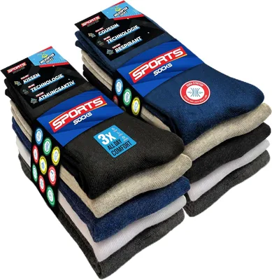 SOXCO 10 Paire de Chaussettes Rondes de Sport pour Hommes et Femmes - Meilleur Prix