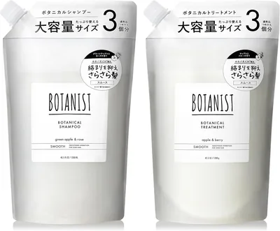 ボタニスト ボタニスト シャンプー コンディショナー セット、大容量リフィル、滑らか 【3回の通常リフィル分に相当】