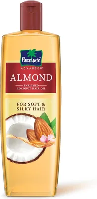पाराशूट एडवांस्ड बादाम समृद्ध कोकोनट हेयर ऑयल विटामिन ई 300ml | बालों को पोषण और नरम करता है | बालों के झड़ने को नियंत्रित करने में मदद करता है