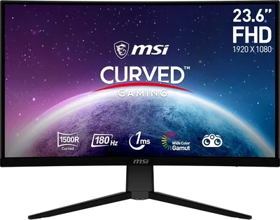 MSI G2422C 23.6' Écran de Jeux Courbé Full HD - Panneau VA 1500R, 1920 x 1080, 180 Hz / 1 ms, Synchronisation Adaptative - DP 1.2a, HDMI 2.0 - 40% Off